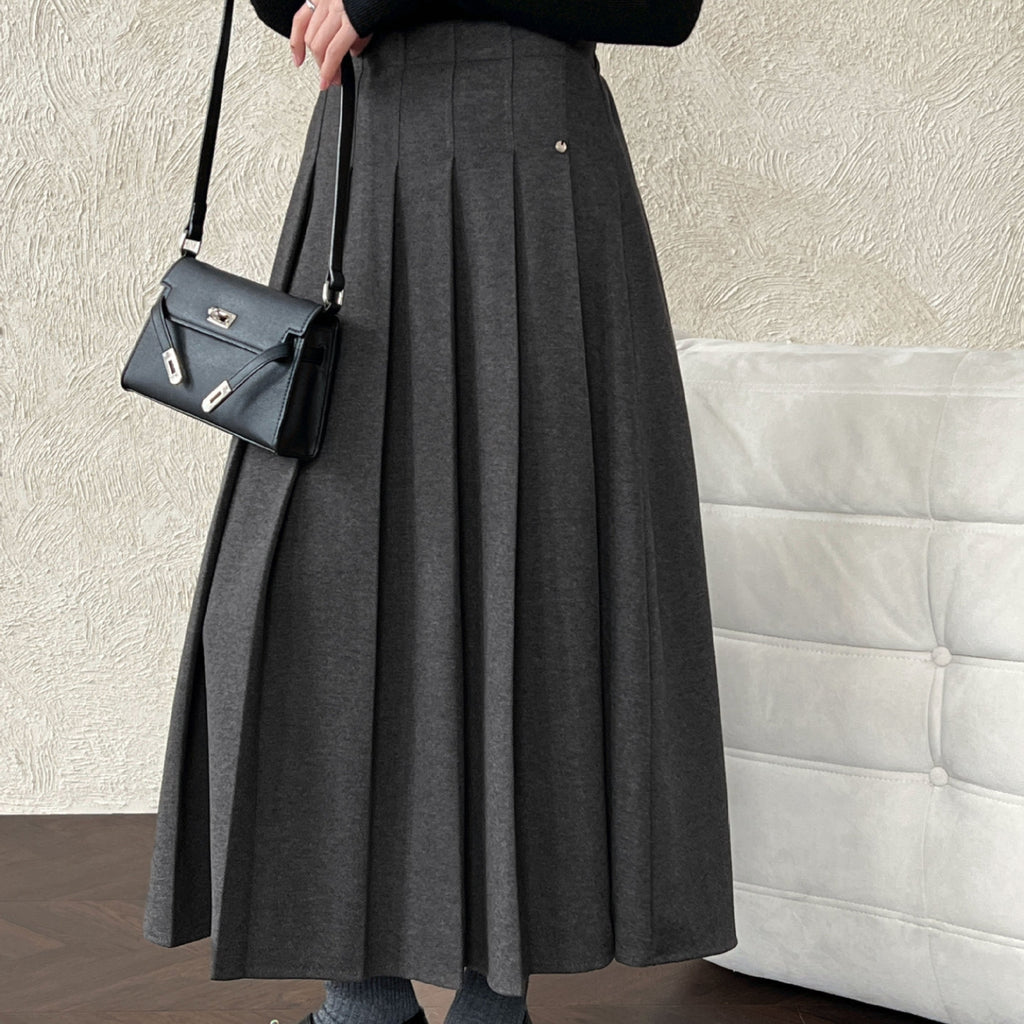 BALANCE Pleated Midi Skirt