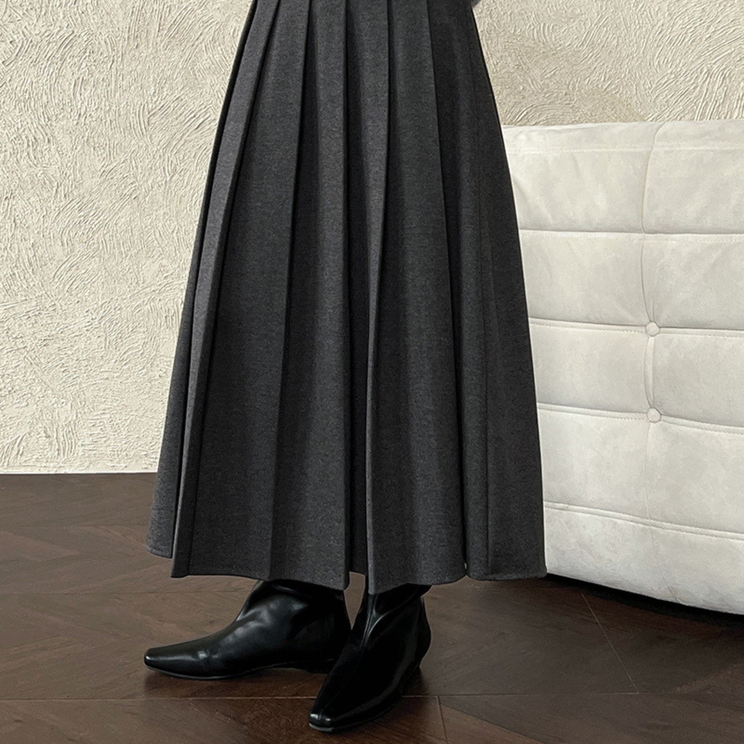 BALANCE Pleated Midi Skirt