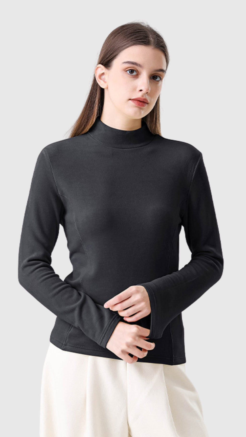 BALANCE Wool Stand Collar Essential Top