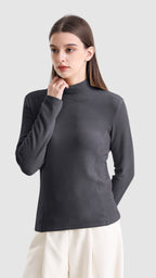 BALANCE Wool Stand Collar Essential Top