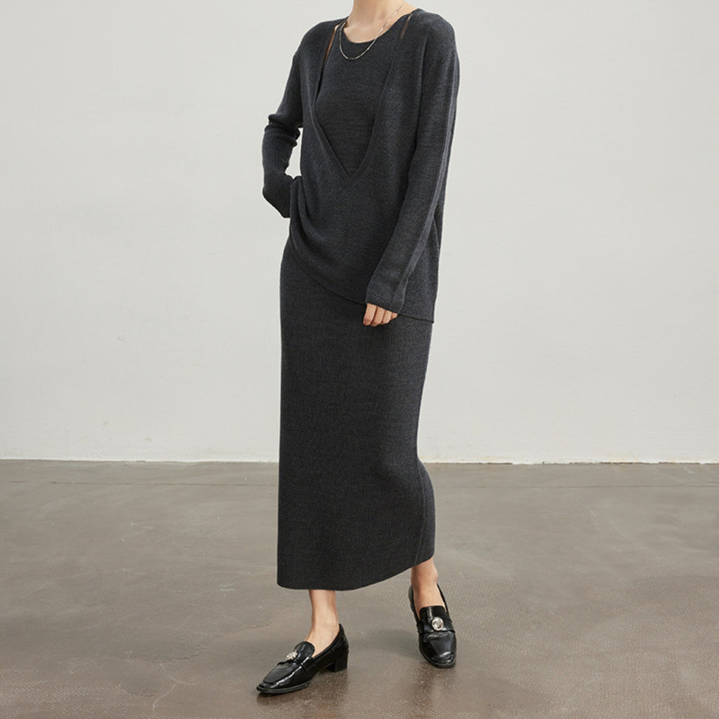 BALANCE French Knit Two Piece Dress Set