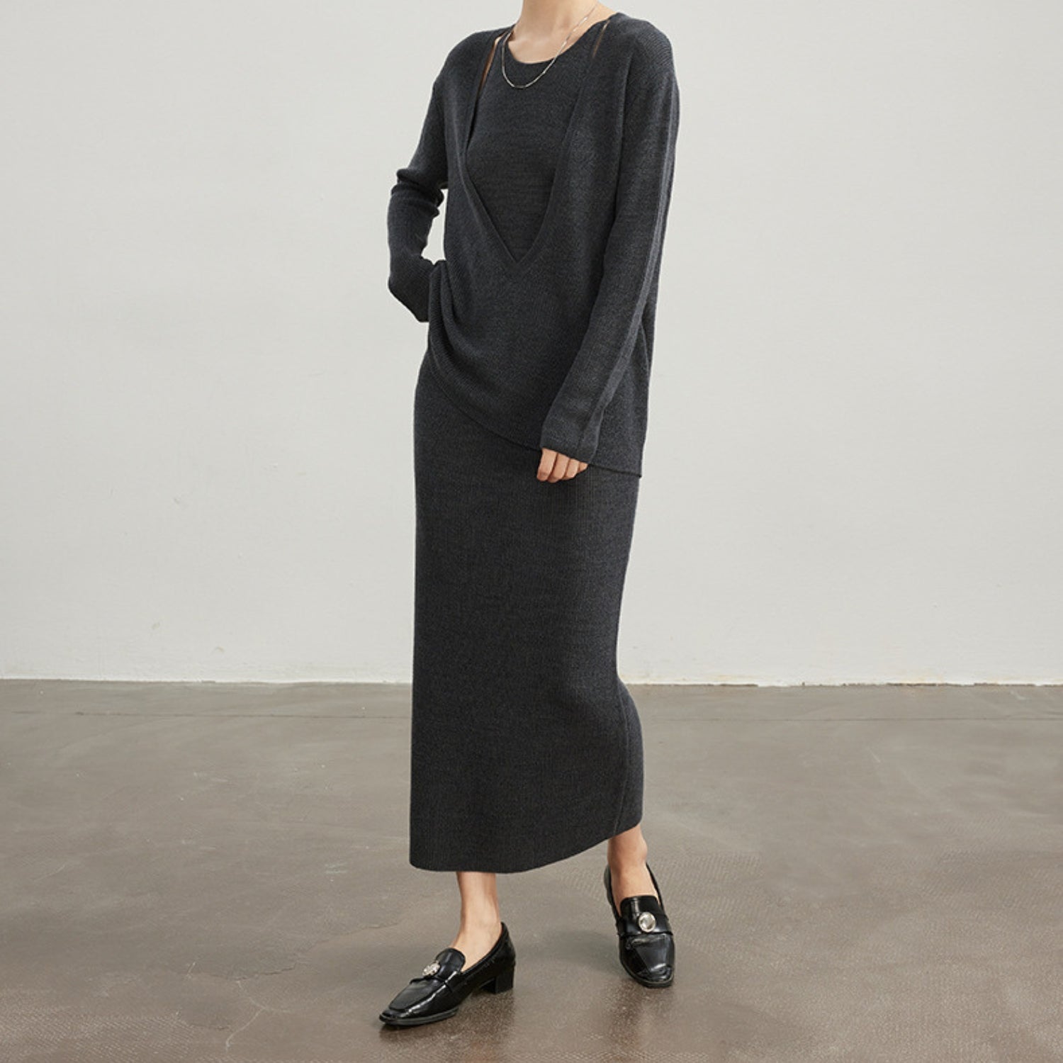 BALANCE French Knit Two Piece Dress Set