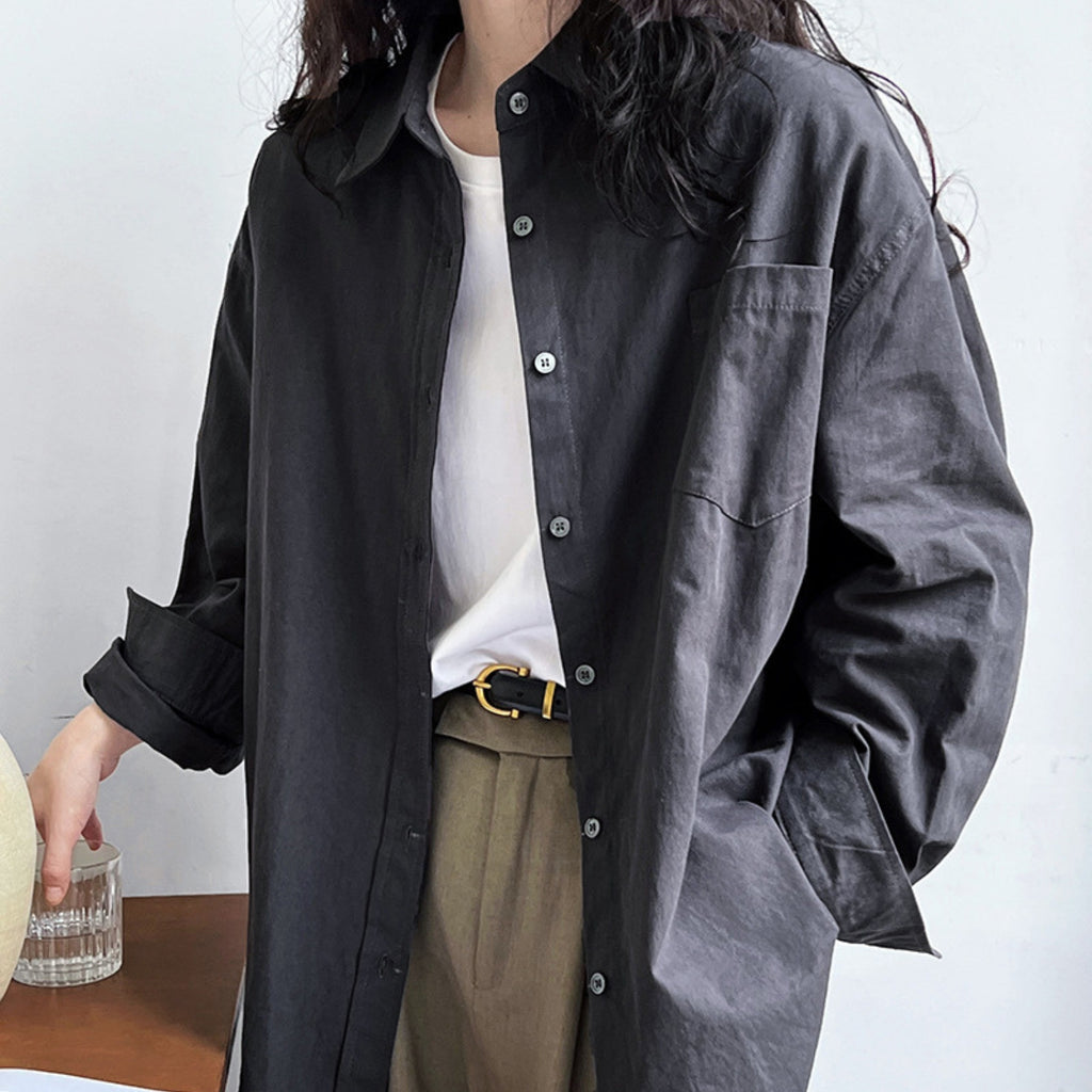 BALANCE Relaxed Oxford Shirt | SMART CASUAL Gray