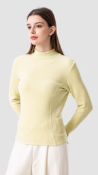BALANCE Wool Stand Collar Essential Top